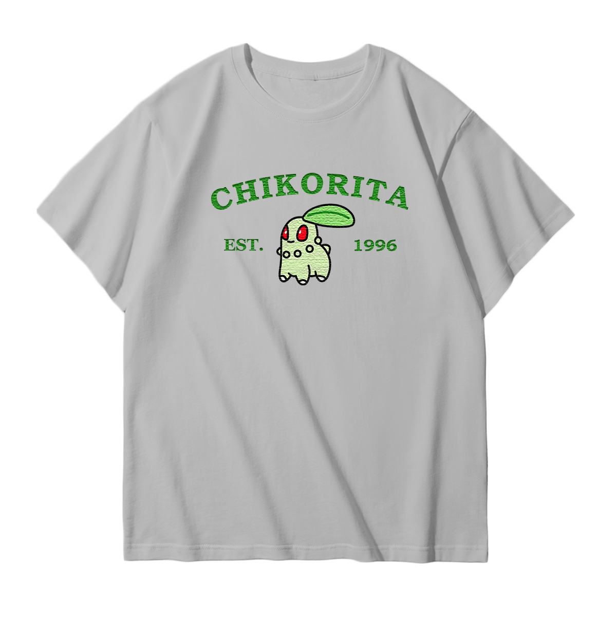 CHIKORITA Embroidered Anime Character Unisex T-Shirt,Crewneck,Hoodie,Stylish Gift for Friends,E54