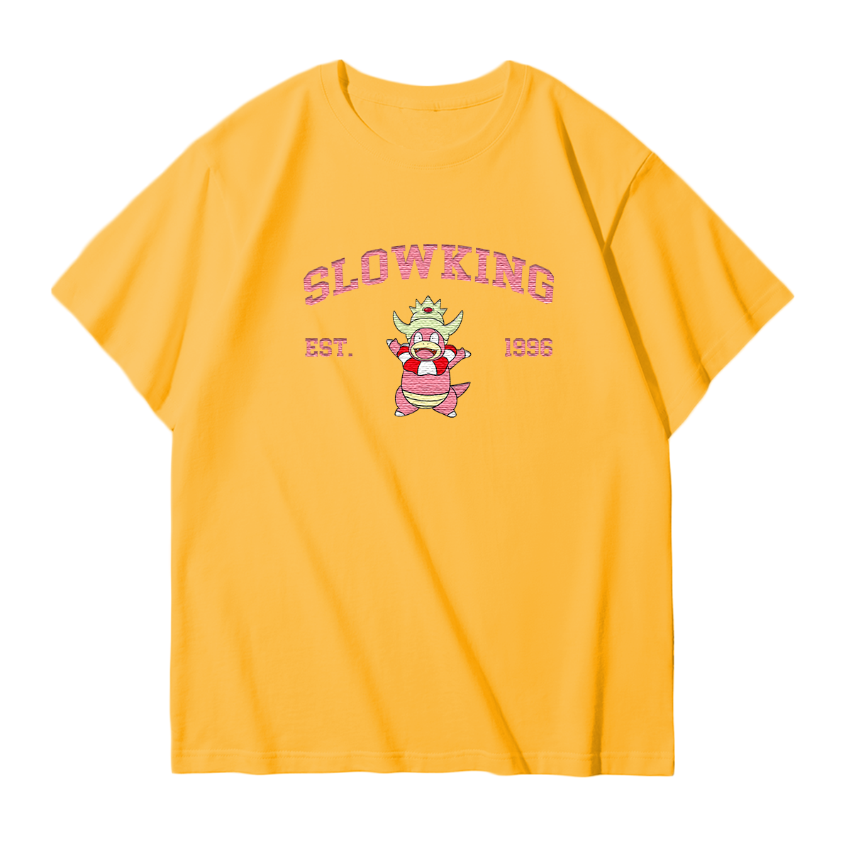 SLOWKING Embroidered Anime Character Unisex T-Shirt,Crewneck,Hoodie,Stylish Gift for Friends,E211