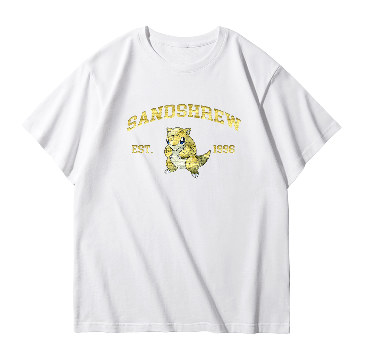 SANDSHREW Embroidered Anime Character Unisex T-Shirt,Crewneck,Hoodie,Stylish Gift for Friends,E84