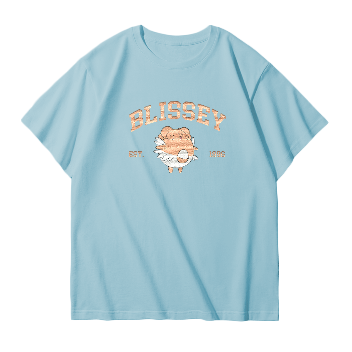 BLISSEY Embroidered Anime Character Unisex T-Shirt,Crewneck,Hoodie,Stylish Gift for Friends,E280