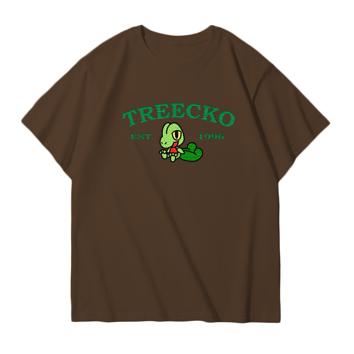 TREECKO Embroidered Anime Character Unisex T-Shirt,Crewneck,Hoodie,Stylish Gift for Friends,E176