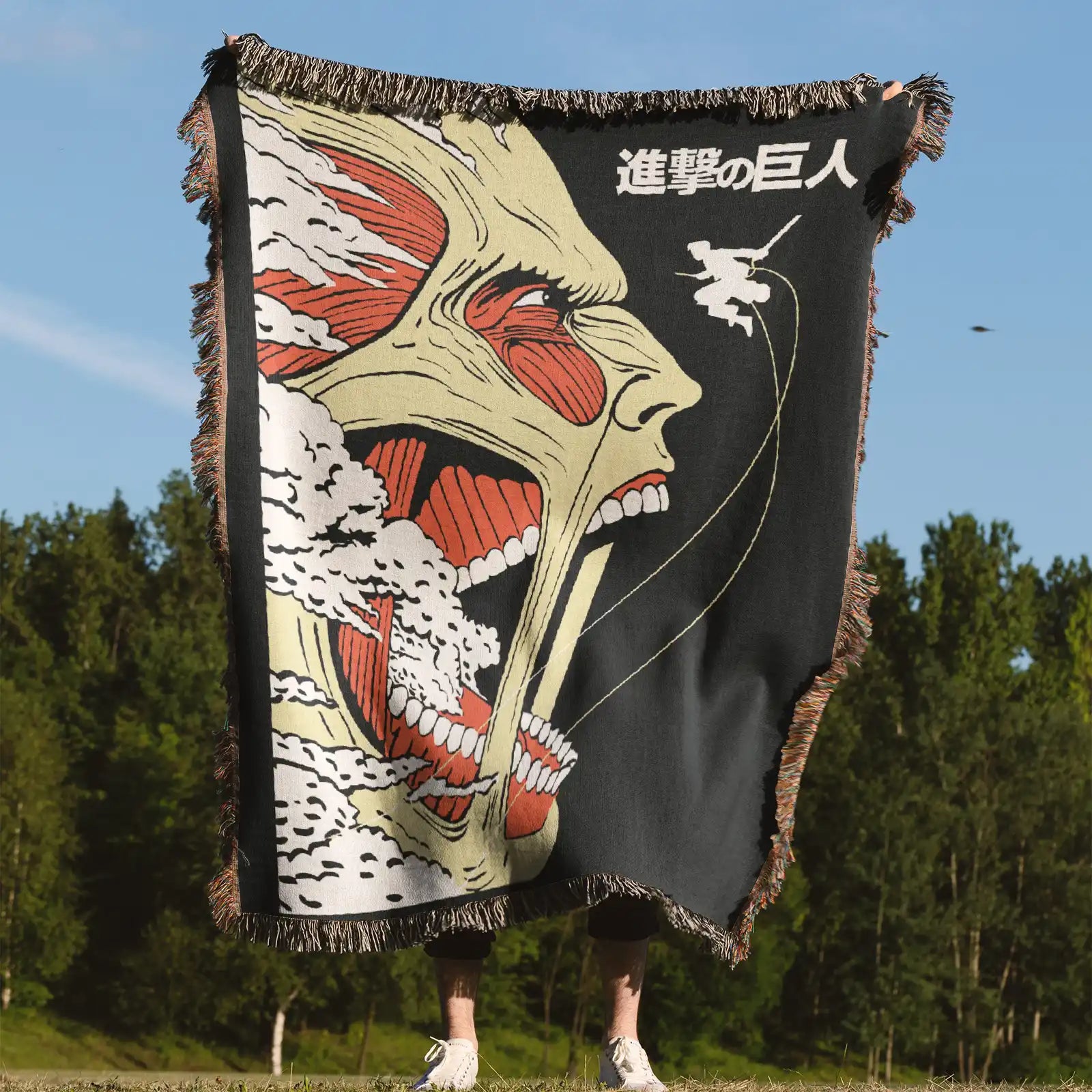 Attack on Titan Woven Throw Blanket Tapestry – Personality Anime Room Decor Gift-Ⅱ