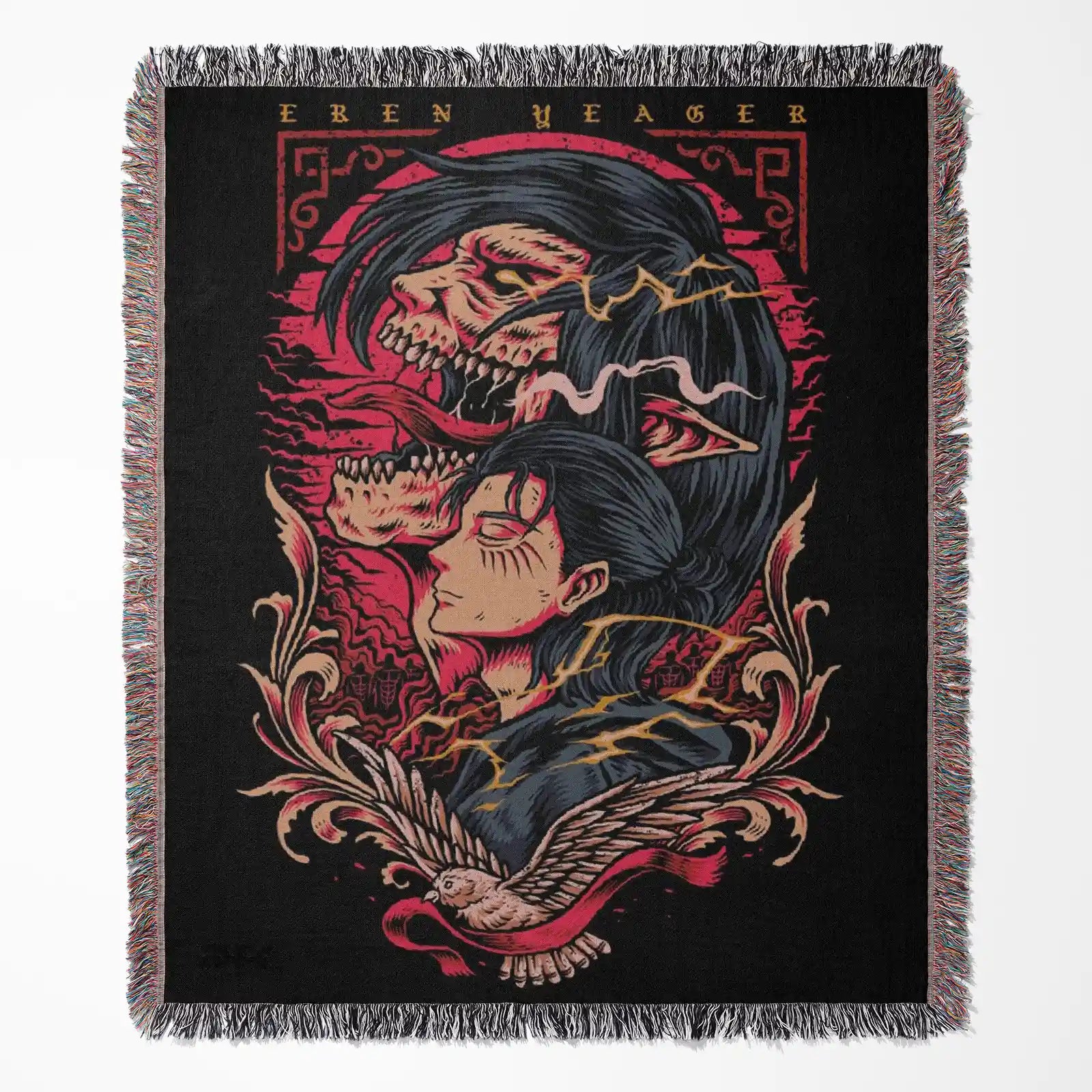 Attack on Titan Woven Throw Blanket Tapestry – Personality Anime Room Decor Gift-Ⅲ