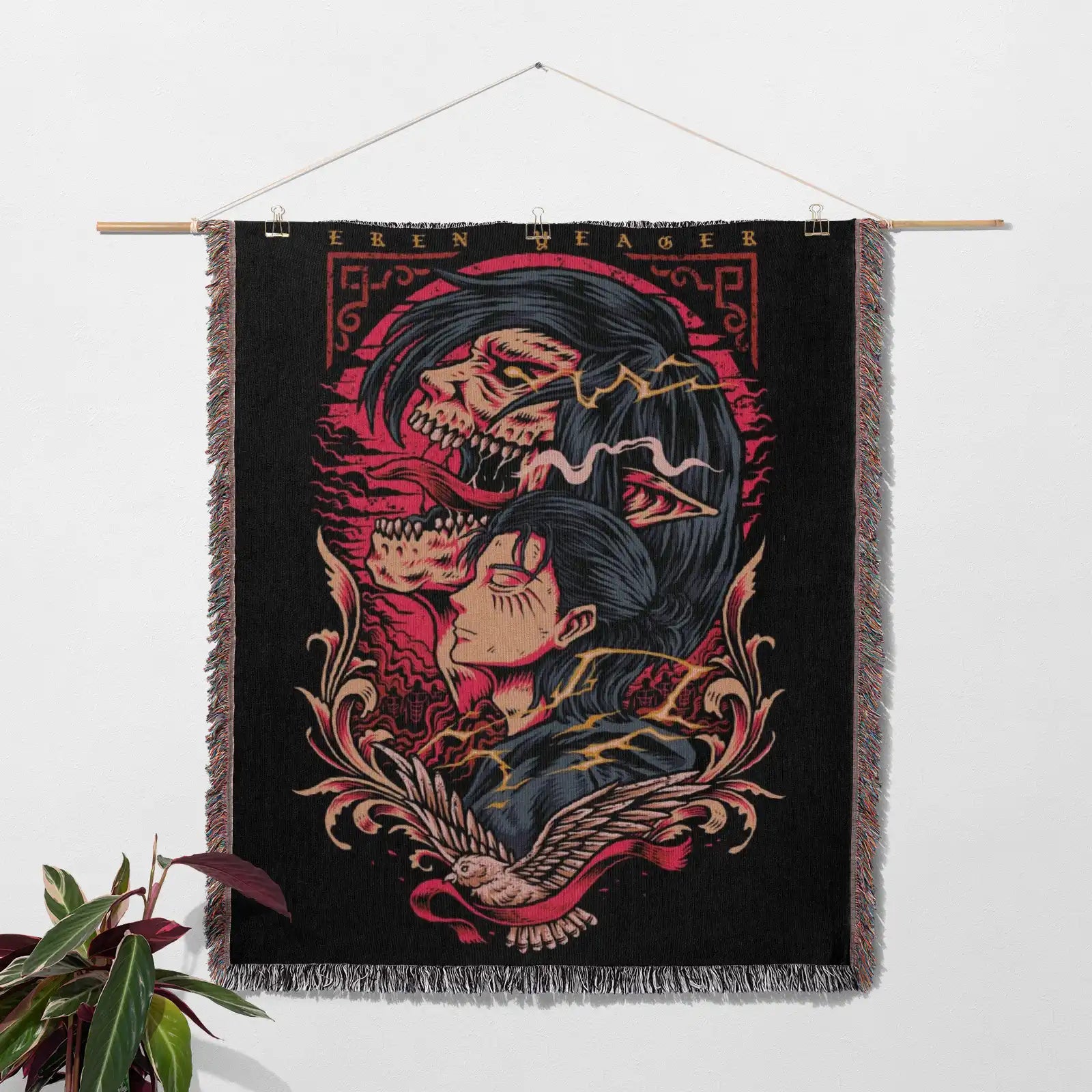 Attack on Titan Woven Throw Blanket Tapestry – Personality Anime Room Decor Gift-Ⅲ