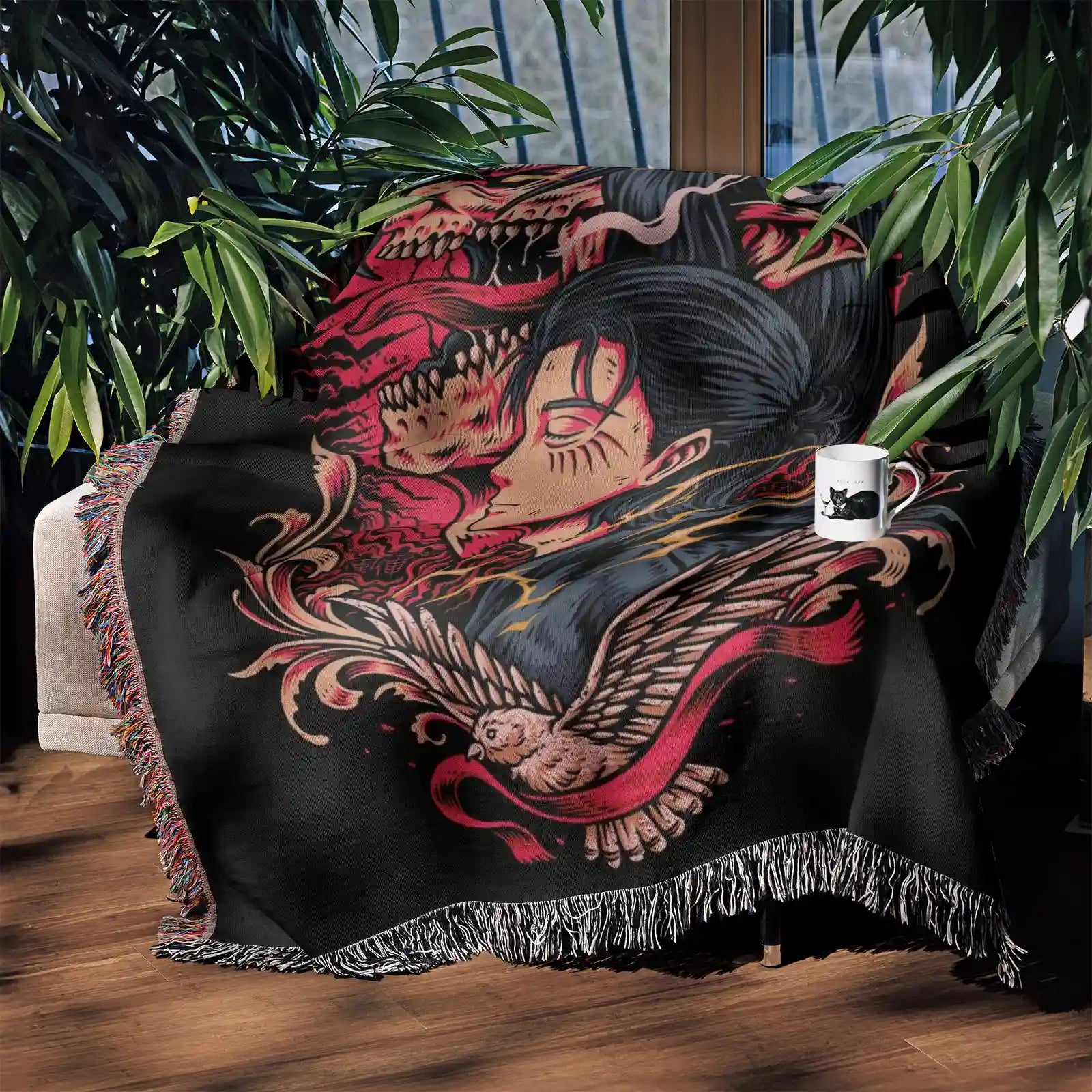 Attack on Titan Woven Throw Blanket Tapestry – Personality Anime Room Decor Gift-Ⅲ