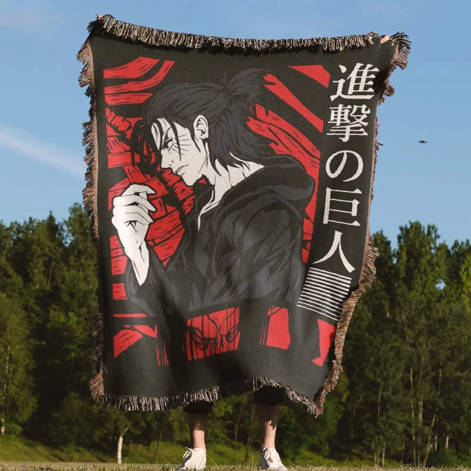 Attack on Titan Woven Throw Blanket Tapestry – Personality Anime Room Decor Gift-Ⅰ