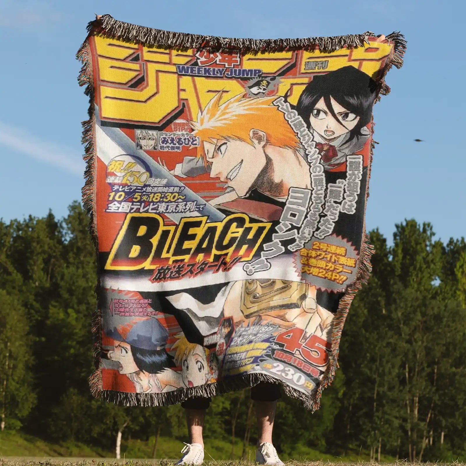 Bleach Anime Woven Throw Blanket Tapestry – Personality Anime Room Decor Gift-Ⅴ