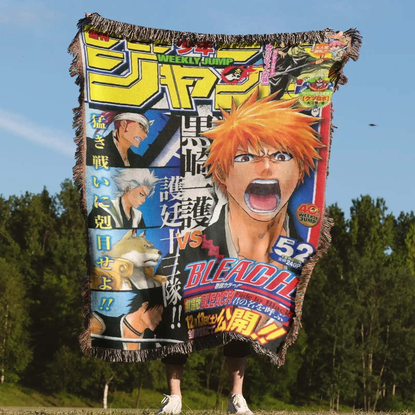 Bleach Anime Woven Throw Blanket Tapestry – Personality Anime Room Decor Gift-Ⅲ