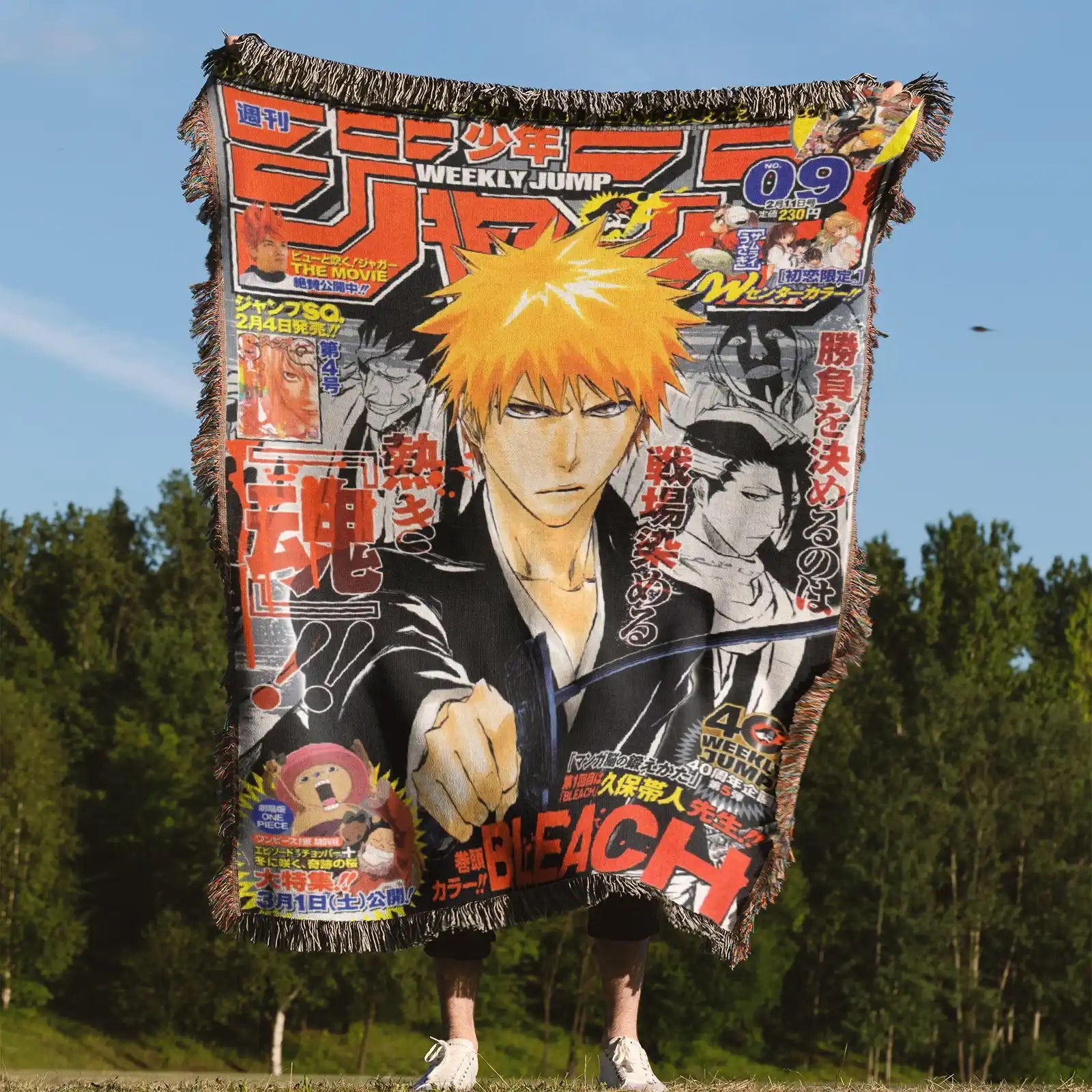 Bleach Anime Woven Throw Blanket Tapestry – Personality Anime Room Decor Gift-Ⅱ