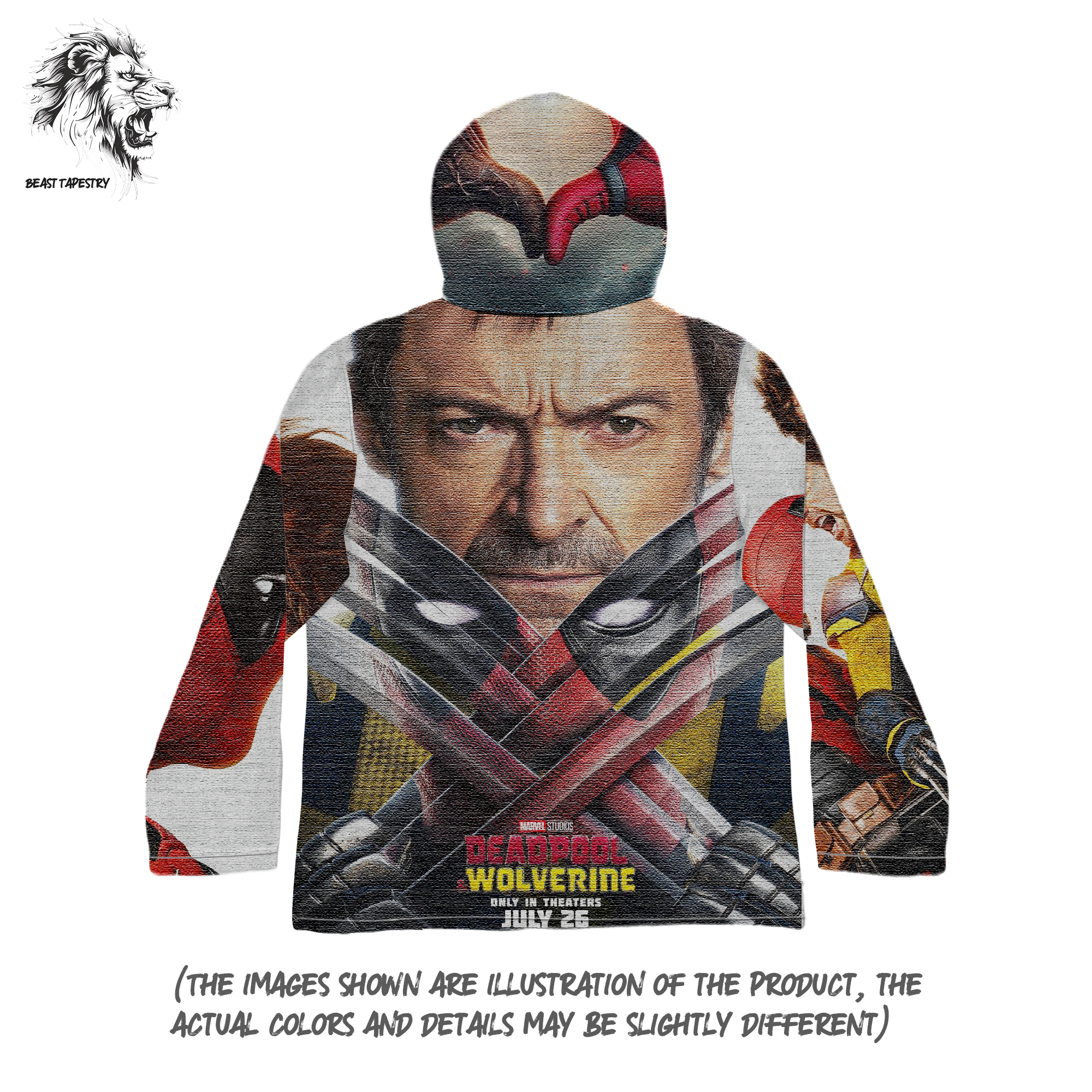 Deadpool & Wolverine Movie Version Hoodie-TAPESTRY