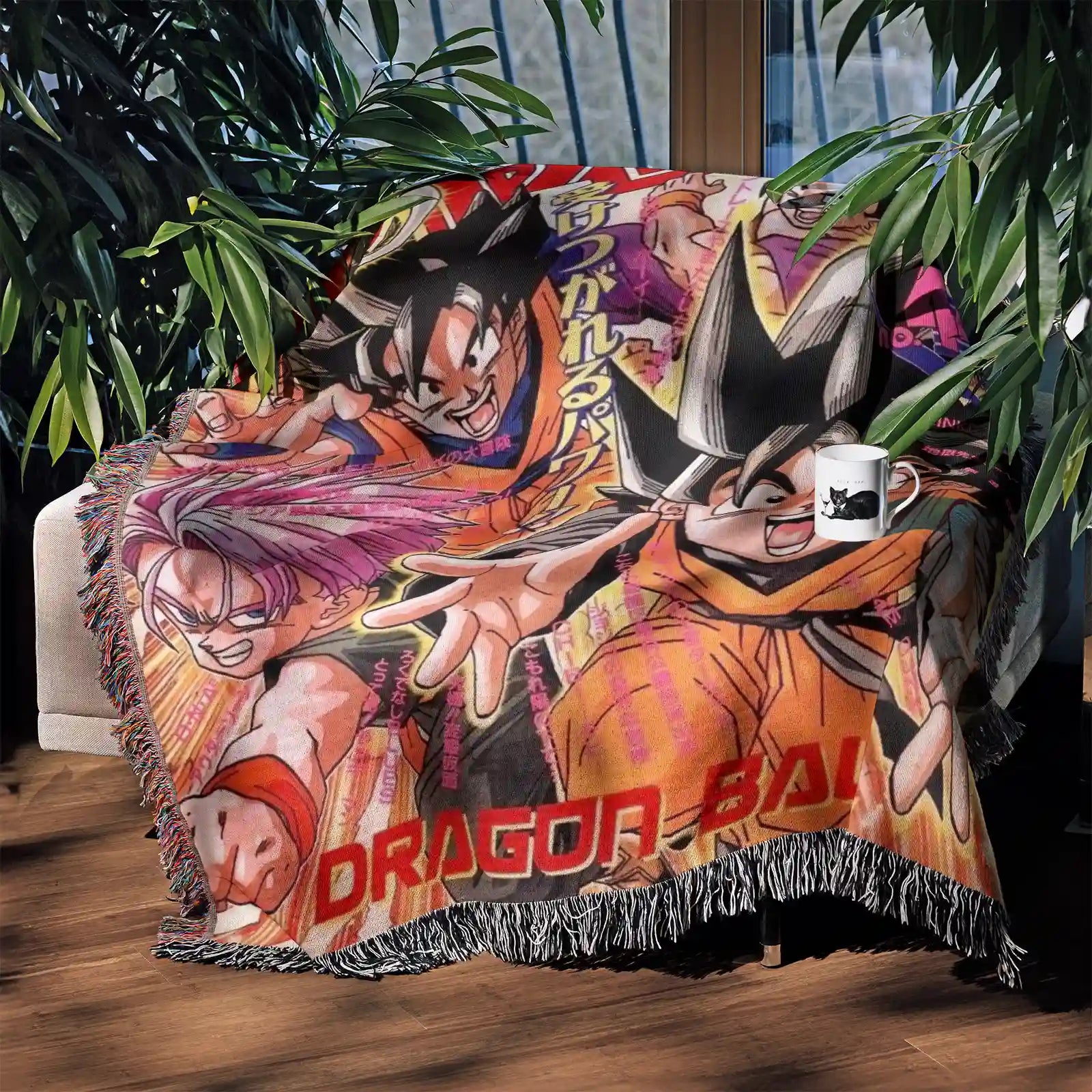 Dragon Ball Woven Throw Blanket Tapestry – Personality Anime Room Decor Gift-Ⅲ