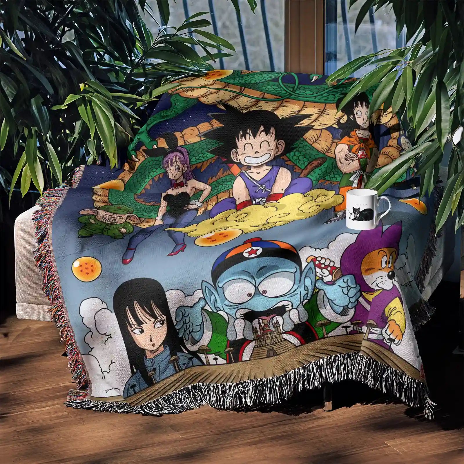 Dragon Ball Woven Throw Blanket Tapestry – Personality Anime Room Decor Gift-Ⅱ