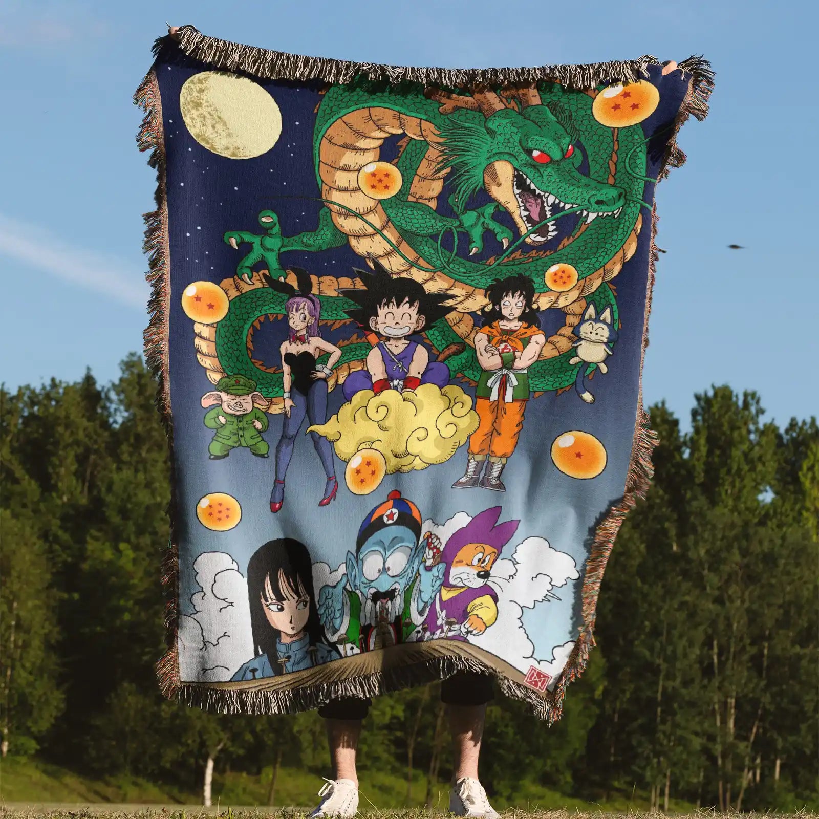 Dragon Ball Woven Throw Blanket Tapestry – Personality Anime Room Decor Gift-Ⅱ