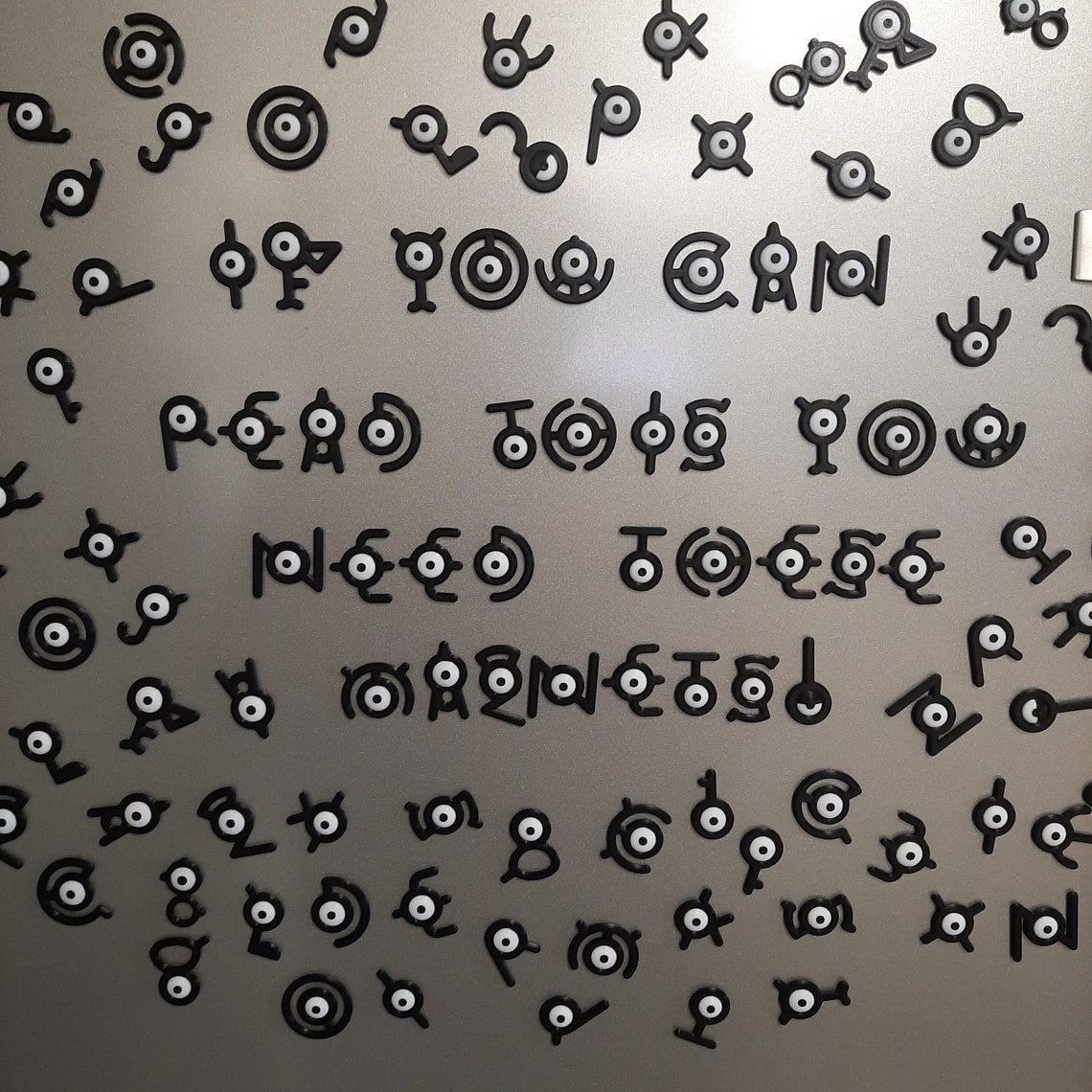 Pokémon Unown Magnetic Fridge Stickers-26 letters + question mark + exclamation point