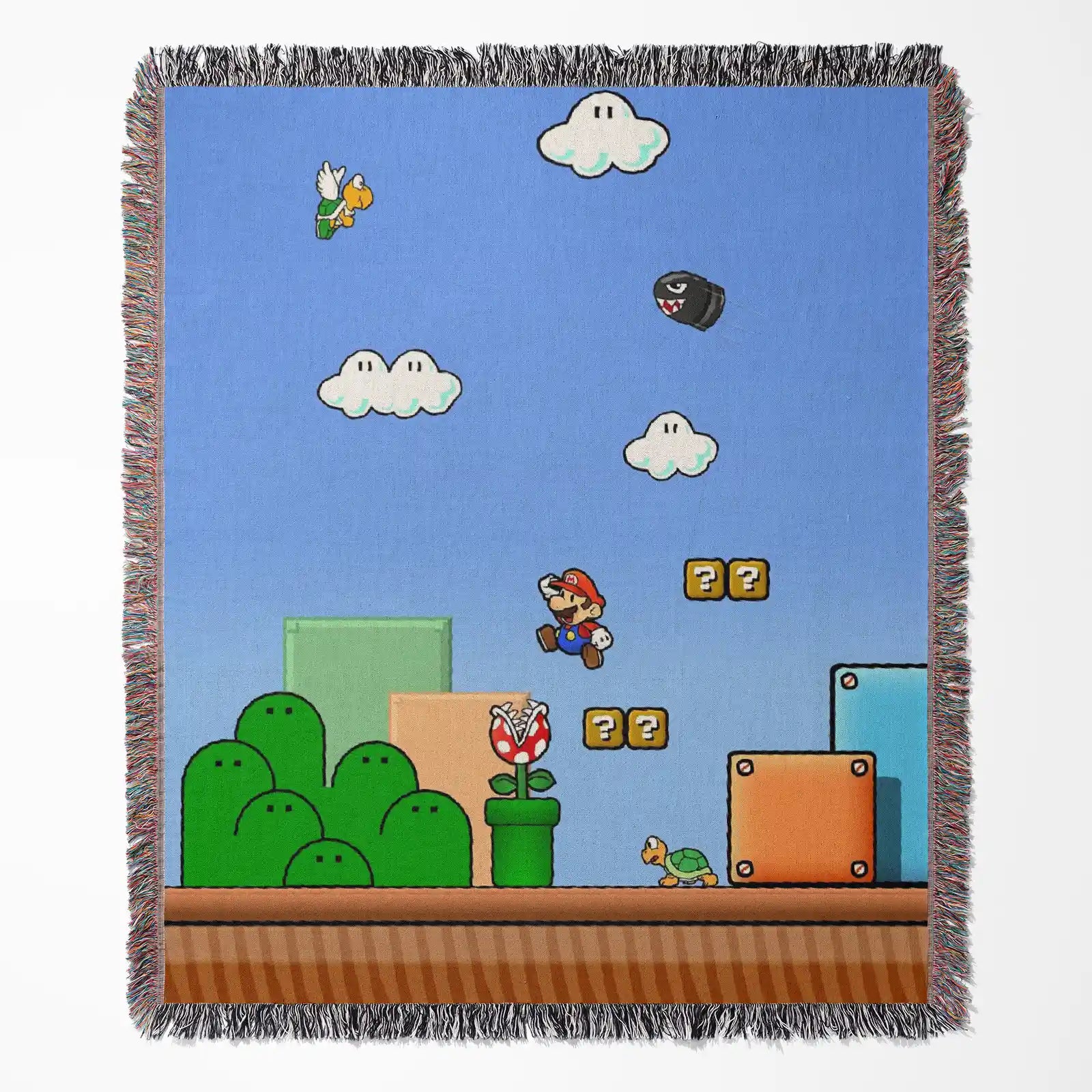 Mario Woven Throw Blanket Tapestry – Personality Gaming Room Decor Gift-Ⅱ