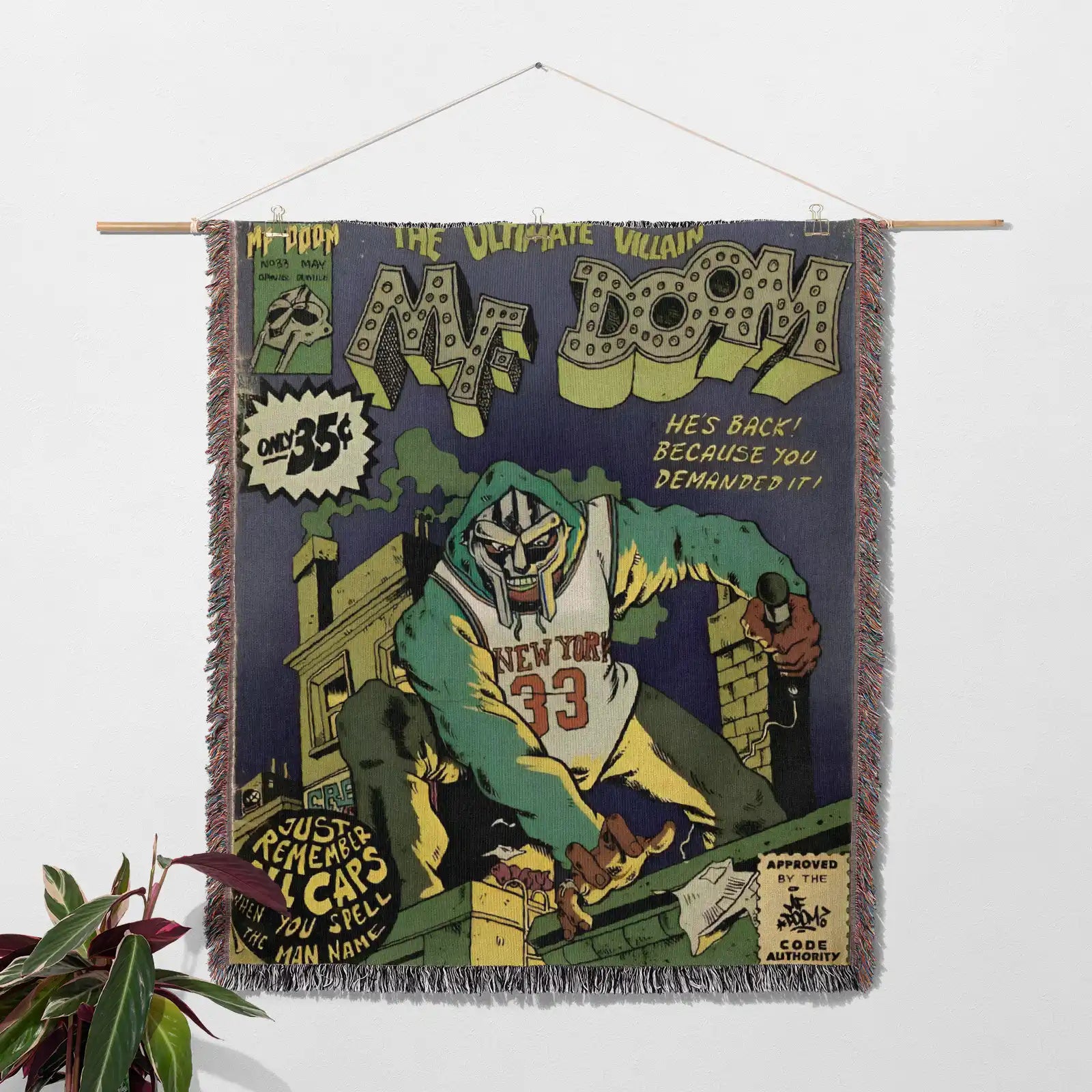 MF Doom Woven Throw Blanket Tapestry – Personality Anime Room Decor Gift-III