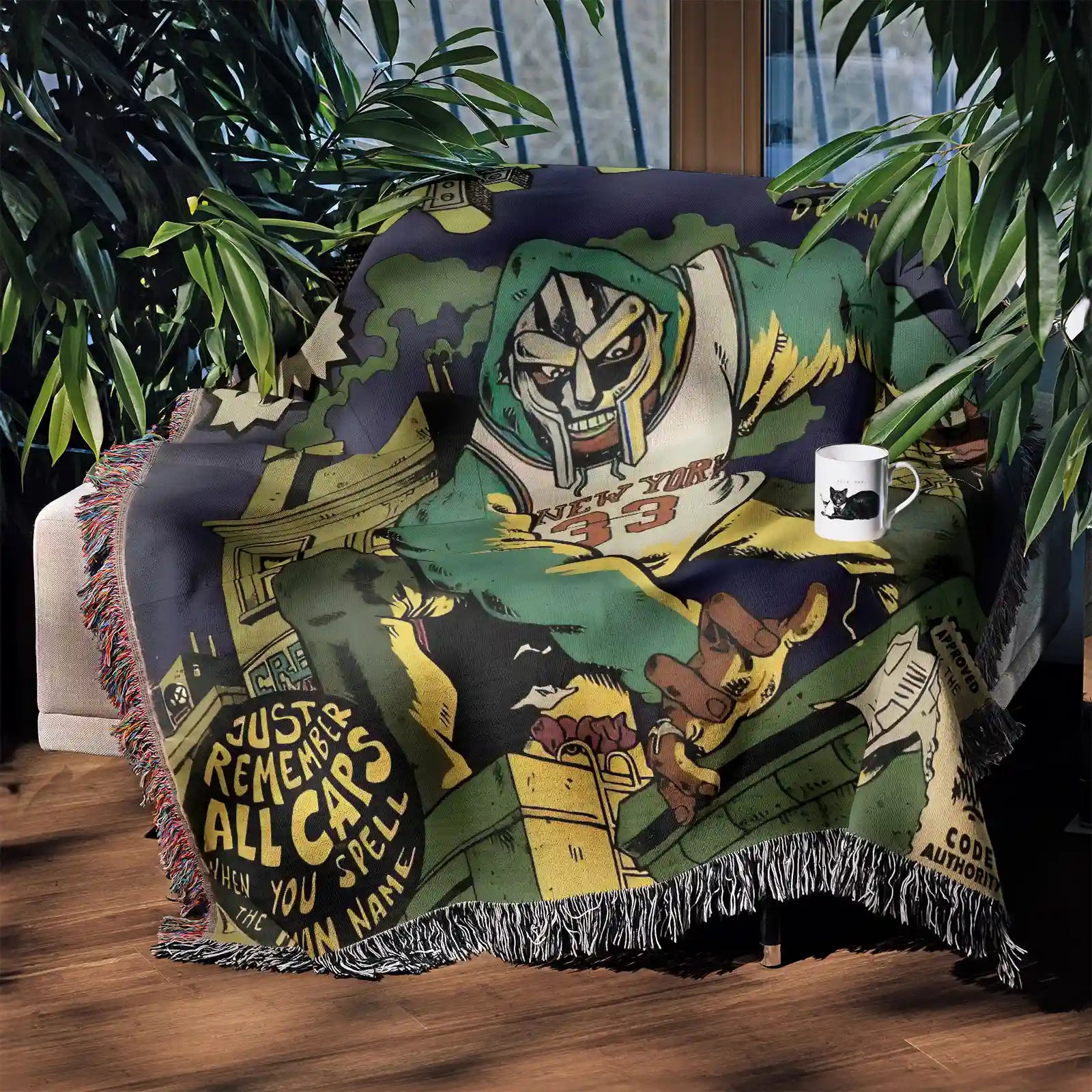 MF Doom Woven Throw Blanket Tapestry – Personality Anime Room Decor Gift-III