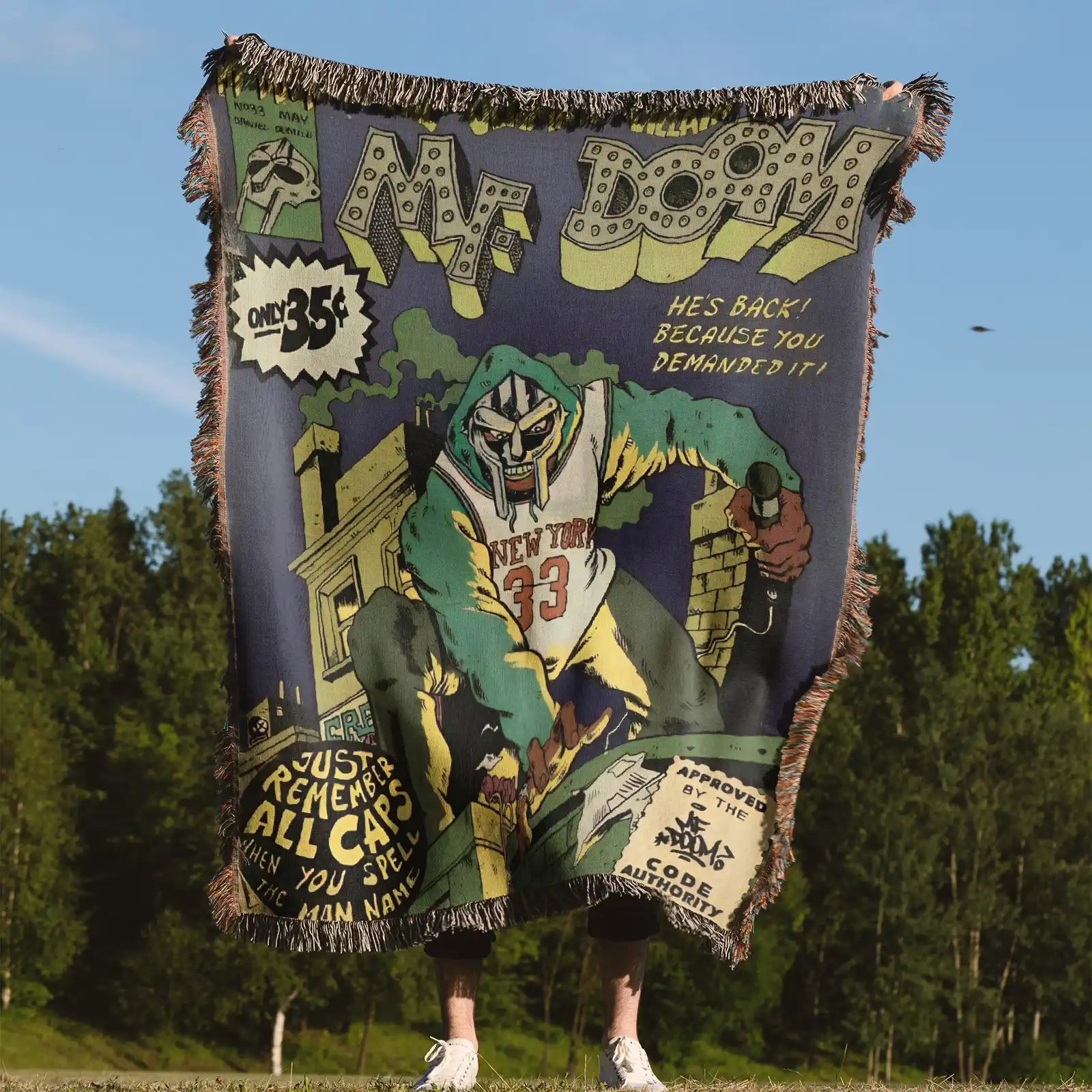 MF Doom Woven Throw Blanket Tapestry – Personality Anime Room Decor Gift-III