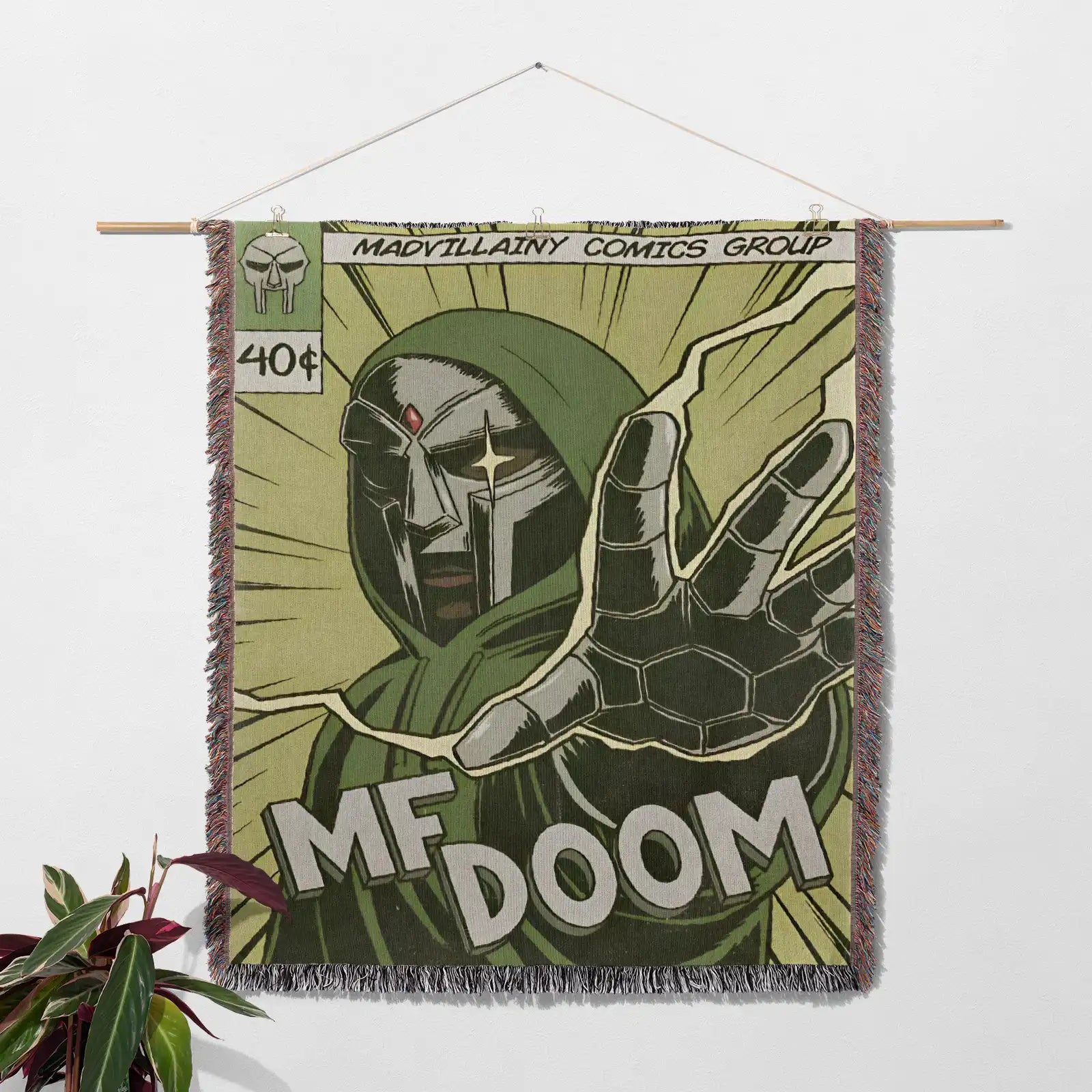 MF Doom Woven Throw Blanket Tapestry – Personality Anime Room Decor Gift-I