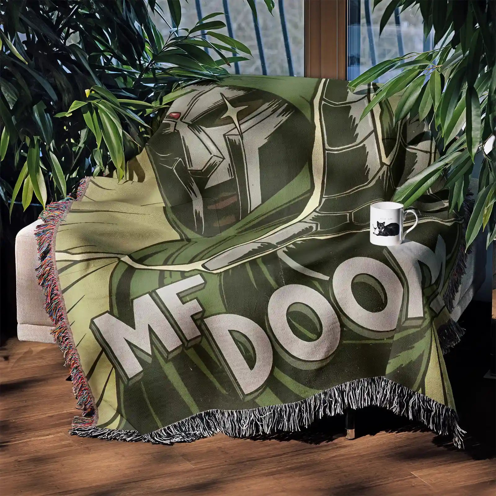 MF Doom Woven Throw Blanket Tapestry – Personality Anime Room Decor Gift-I