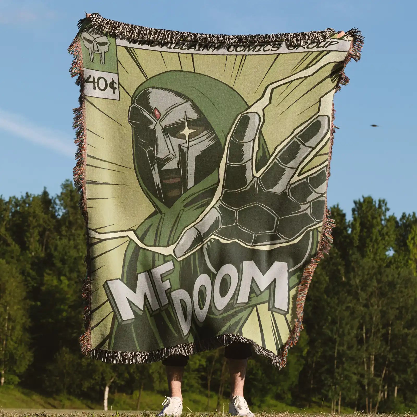 MF Doom Woven Throw Blanket Tapestry – Personality Anime Room Decor Gift-I