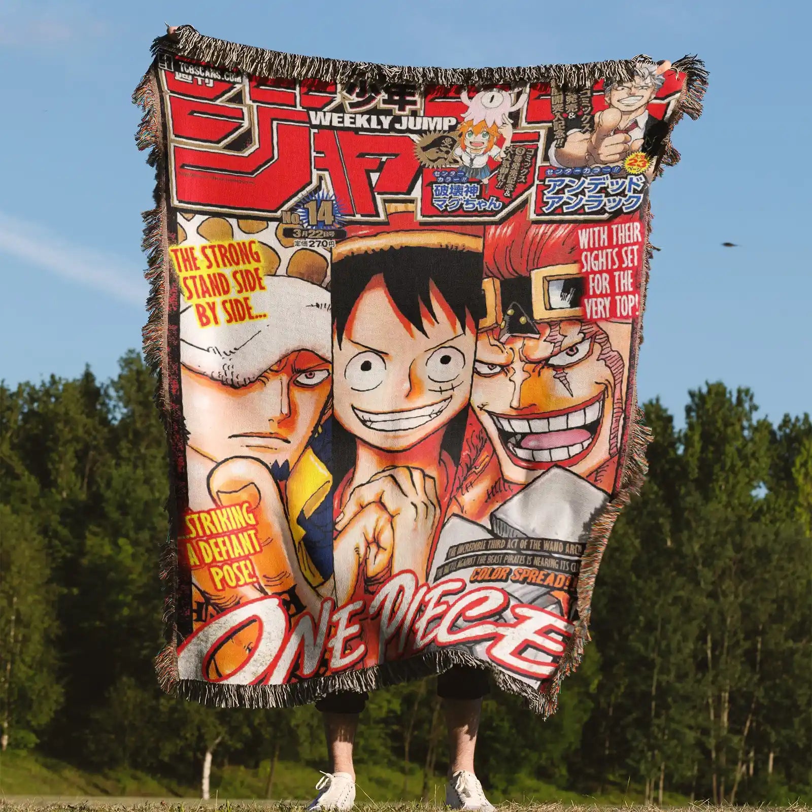 One Piece Woven Throw Blanket Tapestry – Personality Anime Room Decor Gift-Ⅴ