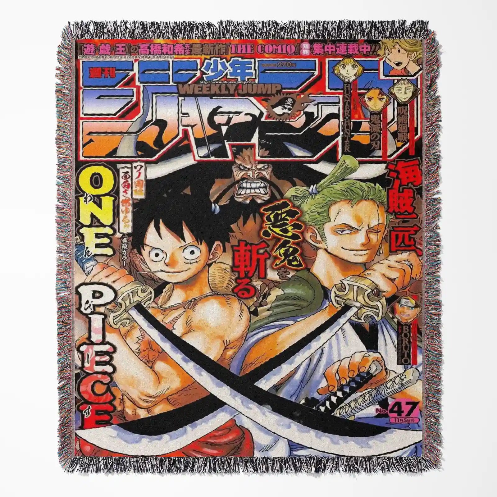 One Piece Woven Throw Blanket Tapestry – Personality Anime Room Decor Gift-Ⅳ