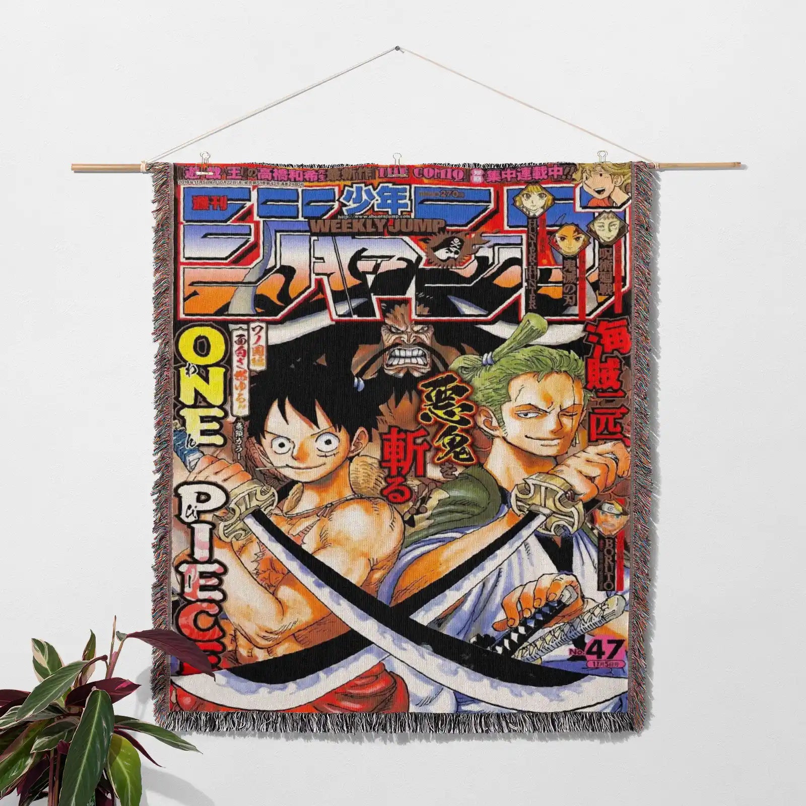 One Piece Woven Throw Blanket Tapestry – Personality Anime Room Decor Gift-Ⅳ