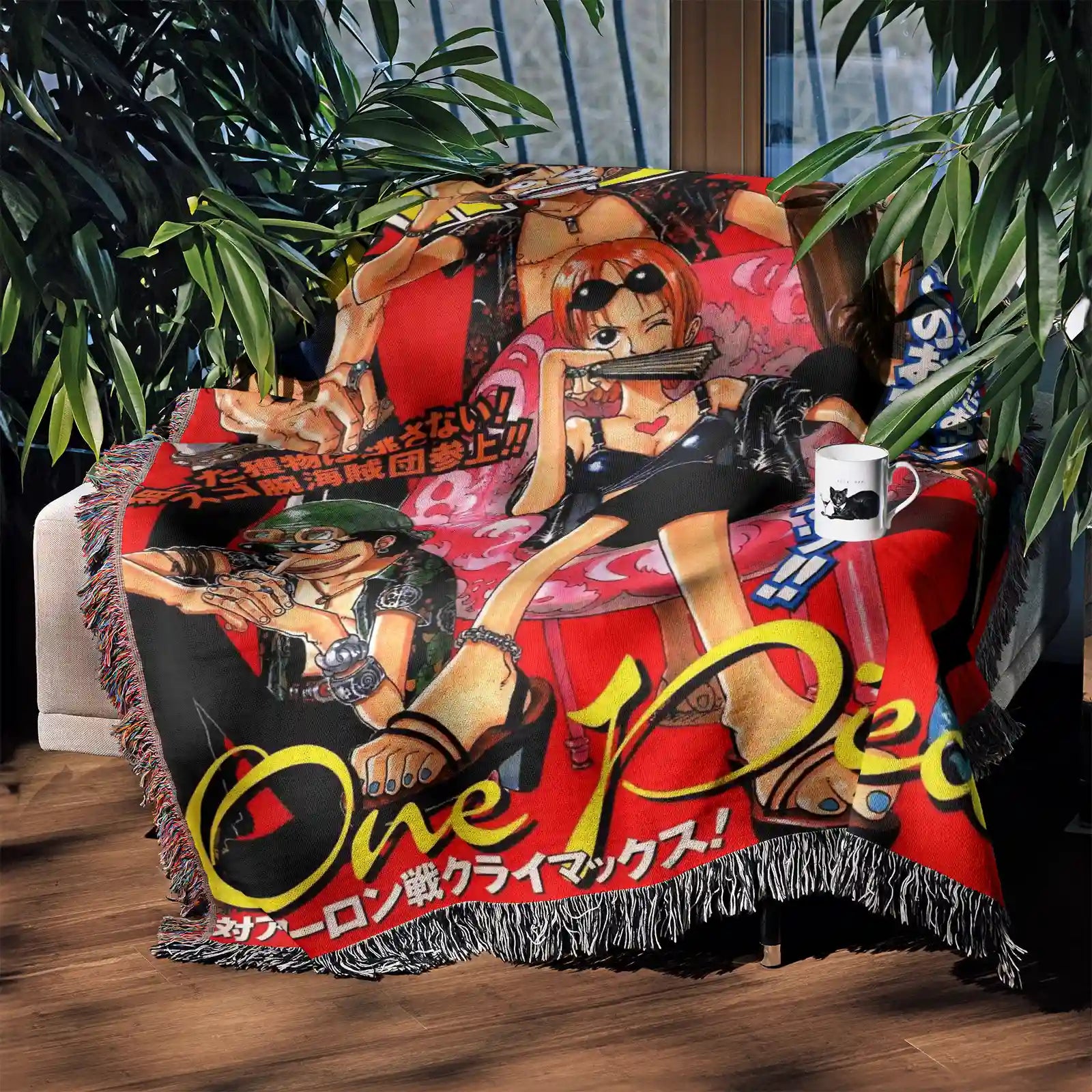 One Piece Woven Throw Blanket Tapestry – Personality Anime Room Decor Gift-Ⅱ