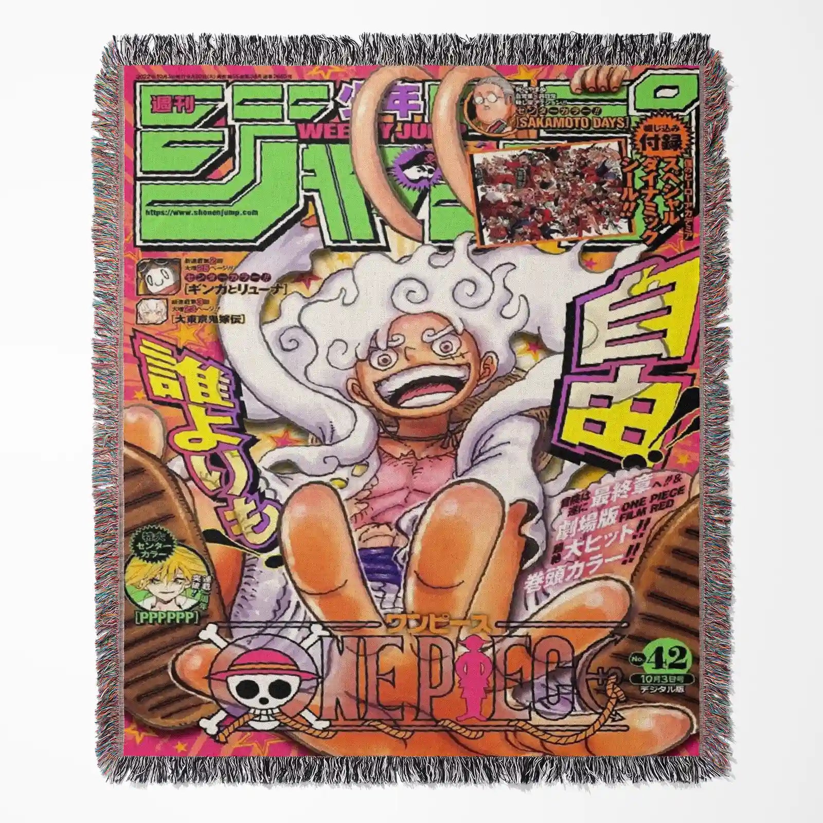 One Piece Woven Throw Blanket Tapestry – Personality Anime Room Decor Gift-Ⅲ