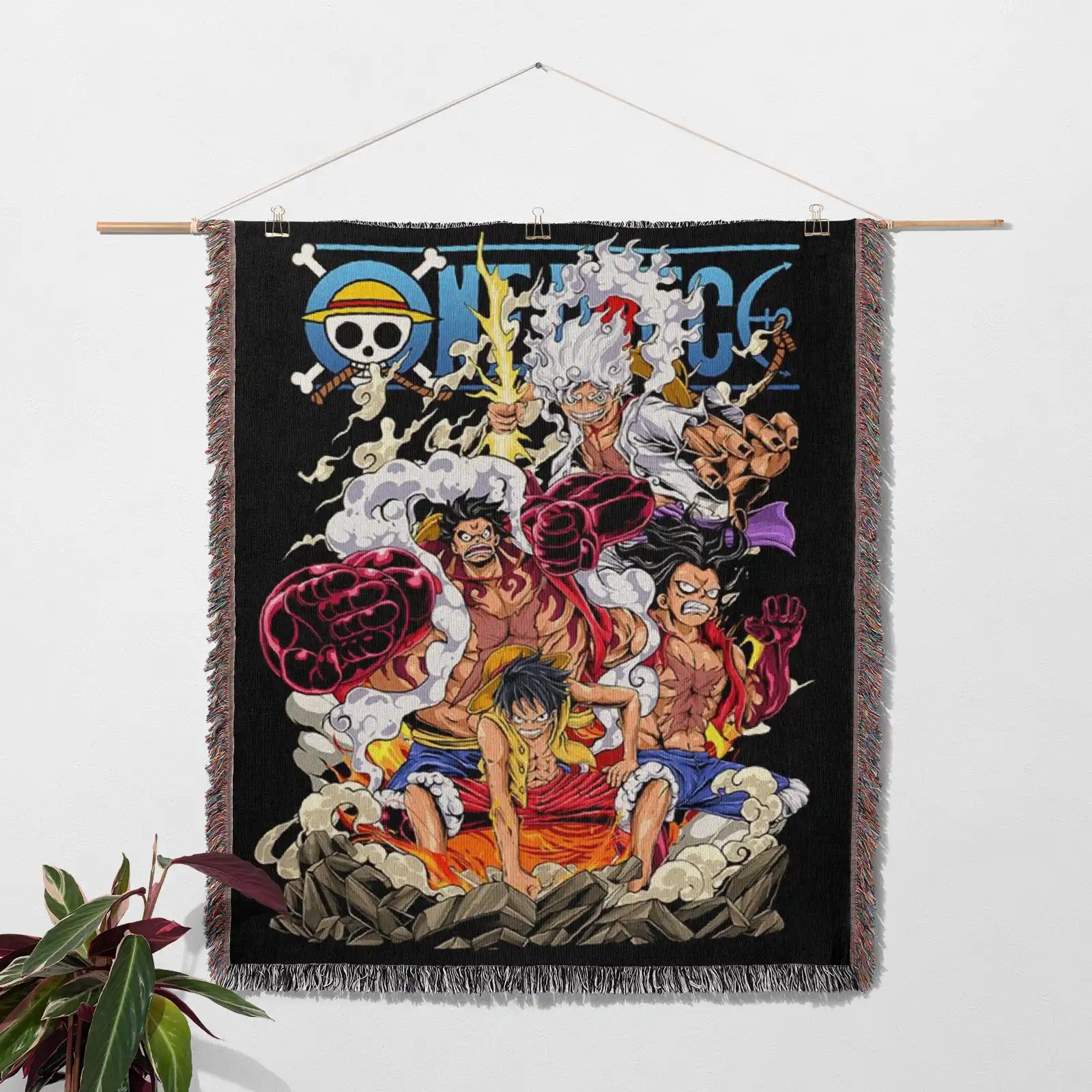 One Piece Woven Throw Blanket Tapestry – Personality Anime Room Decor Gift-Ⅰ