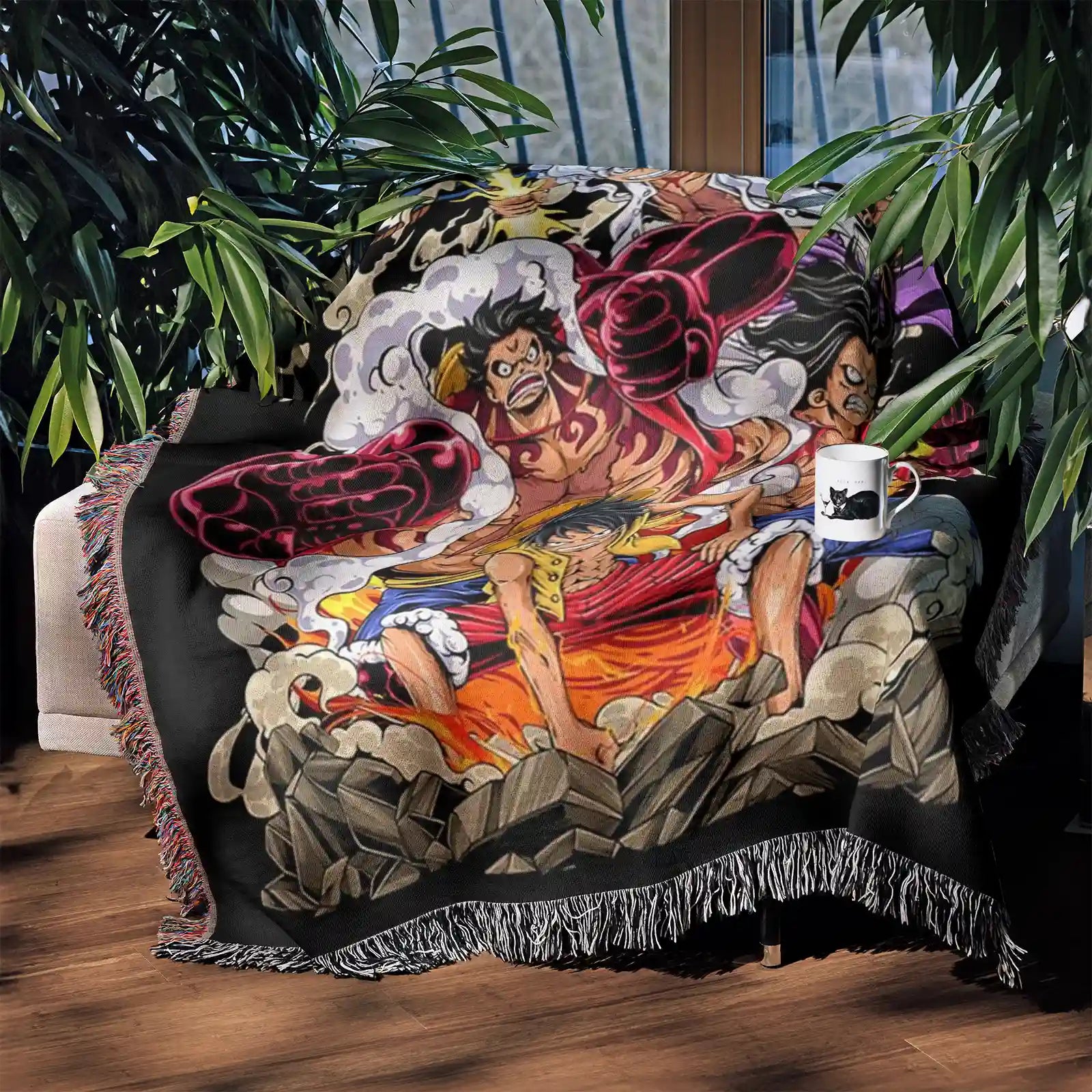 One Piece Woven Throw Blanket Tapestry – Personality Anime Room Decor Gift-Ⅰ